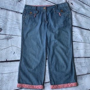 Sigrid Olsen capris in a light denim fabric sz8P